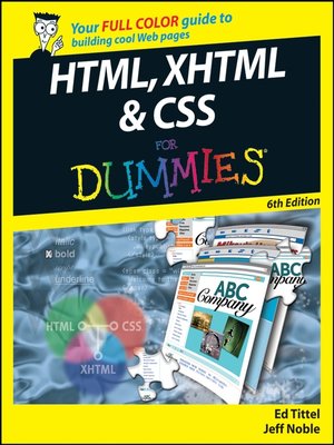 cover image of HTML, XHTML and CSS For Dummies
